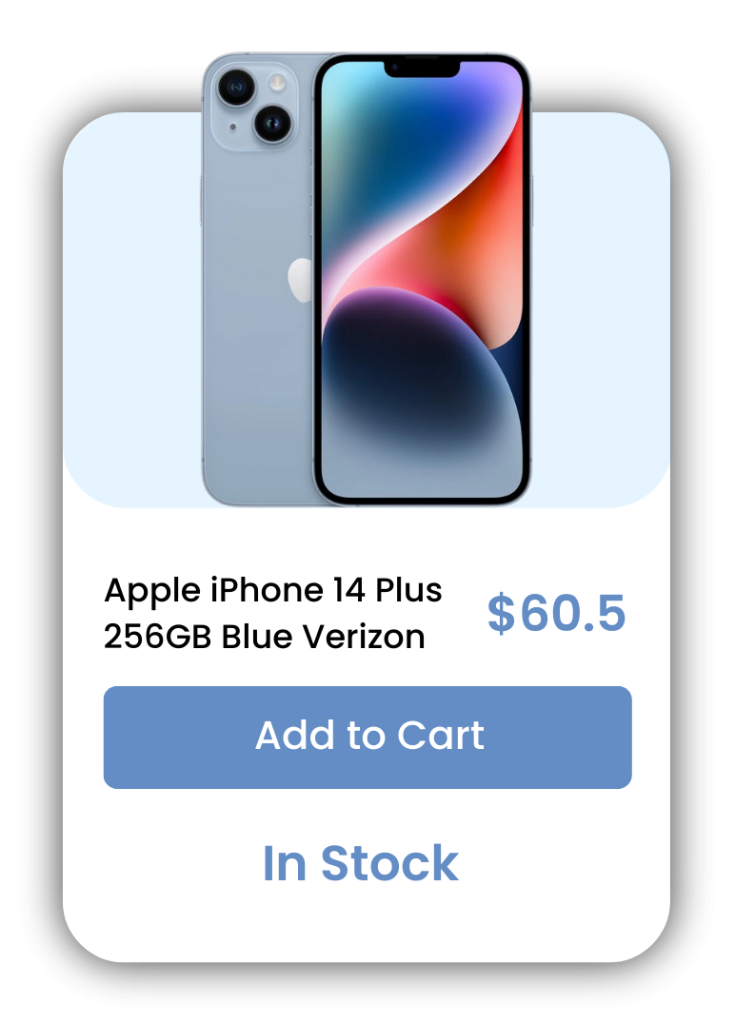 Product detail , user can add to cart